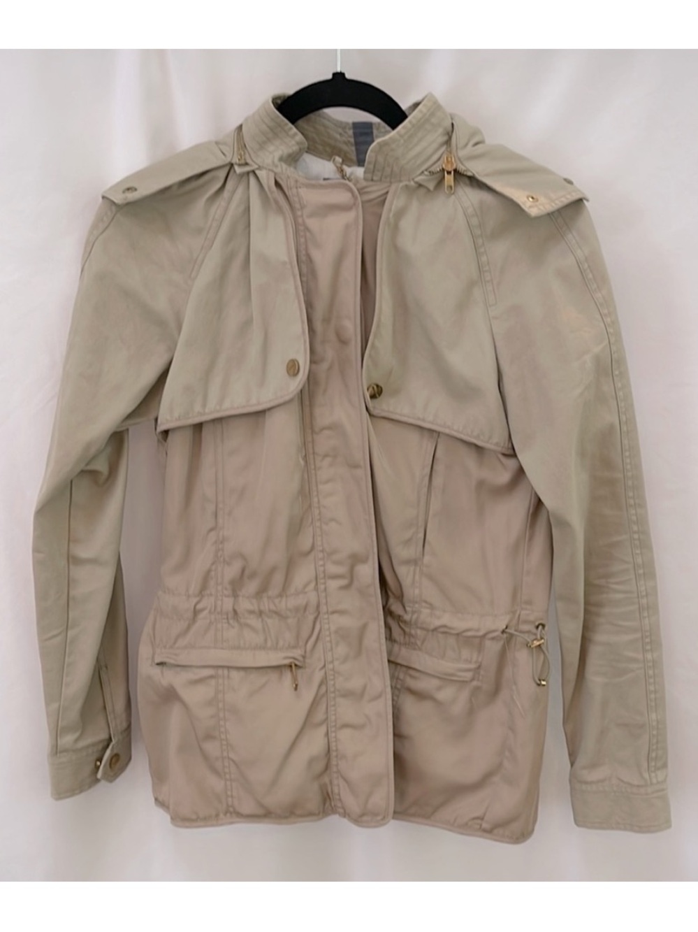 ZARA Light Beige Utility Trench Coat